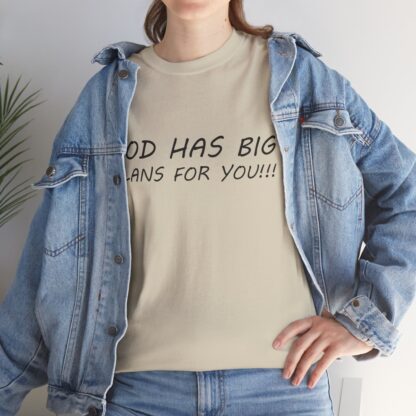 God Has Big Plans T-Shirt – Faith and Encouragement - Multi Color and Sizes - Afbeelding 77