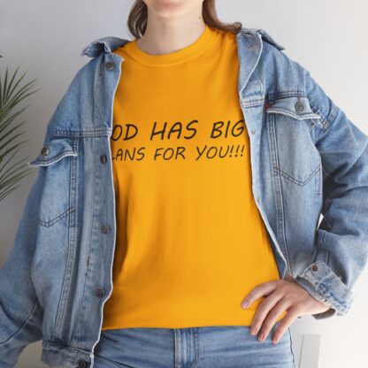 God Has Big Plans T-Shirt – Faith and Encouragement - Multi Color and Sizes - Afbeelding 104