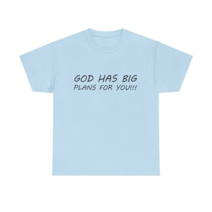 God Has Big Plans T-Shirt – Faith and Encouragement - Multi Color and Sizes - Afbeelding 2