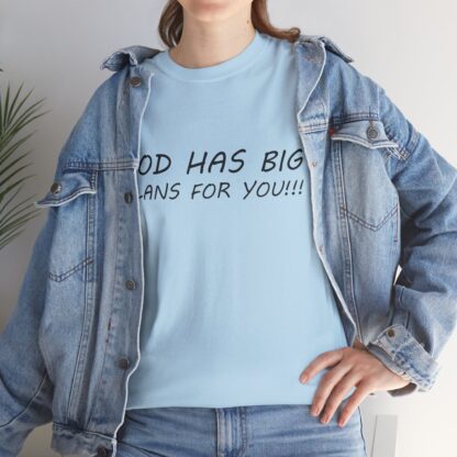 God Has Big Plans T-Shirt – Faith and Encouragement - Multi Color and Sizes - Afbeelding 23