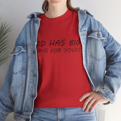 God Has Big Plans T-Shirt – Faith and Encouragement - Multi Color and Sizes - Afbeelding 185